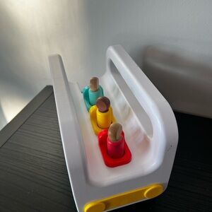 Lovevery Colorful Wooden Bus Peg Toy